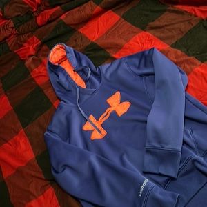 Under armour hoodie - women’s large - really good condition - blue / coral